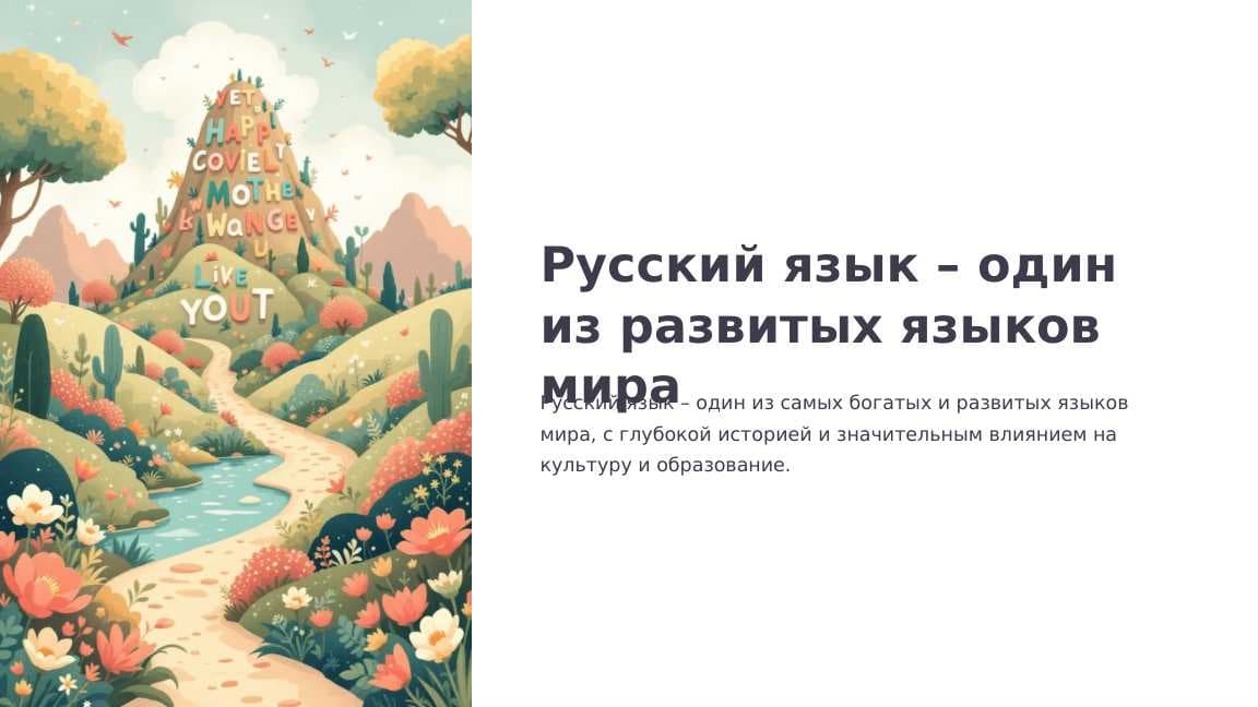 Русский язык – один из развитых языков мира
