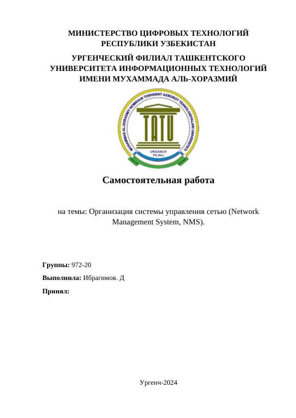 Организация системы управления сетью (Network Management System, NMS)