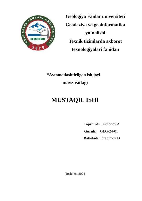 Avtomatlashtirilgan ish joyi