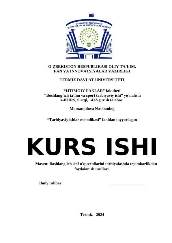 Sinfdan va maktabdan tashqari ishlarda tejamkorlik tarbiyasi