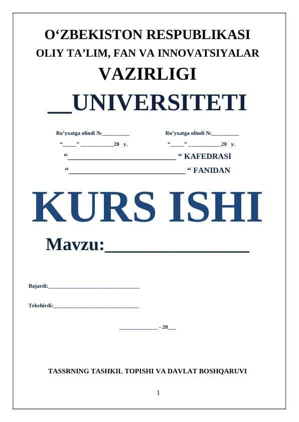 TASSRNING TASHKIL TOPISHI VA DAVLAT BOSHQARUVI