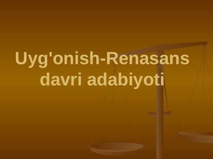 Uyg'onish-Renasans davri adabiyoti