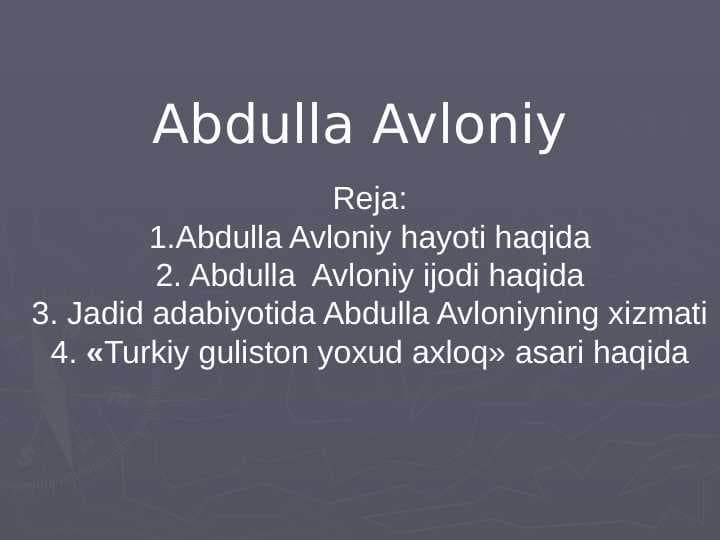 Abdulla Avloniy