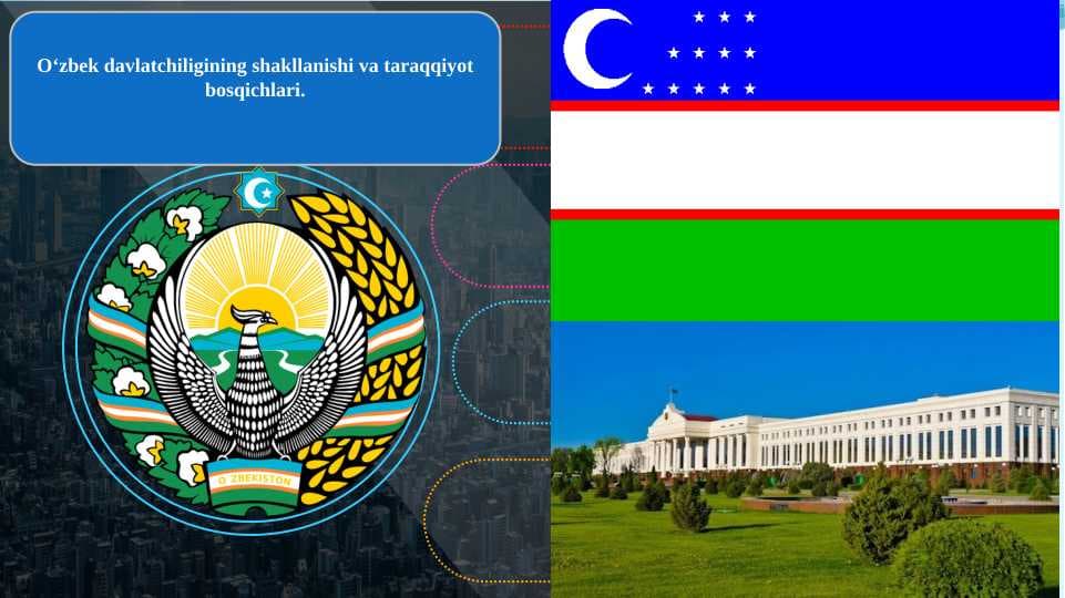 O‘zbek davlatchiligining shakllanishi va taraqqiyot bosqichlari.