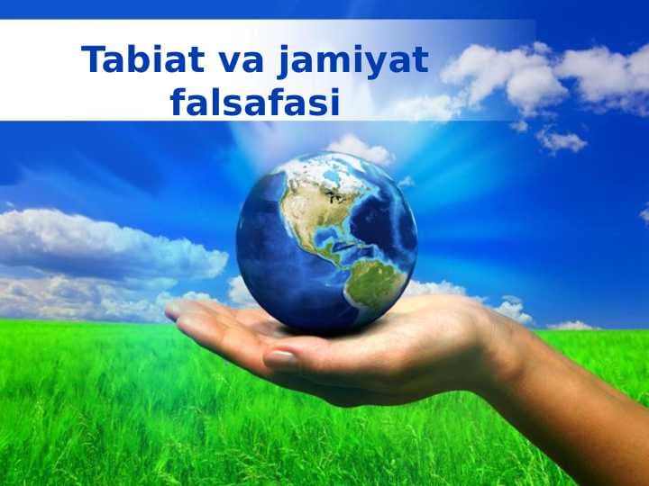 Tabiat va jamiyat falsafasi