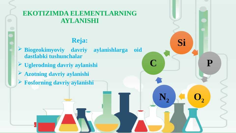 EKOTIZIMDA ELEMENTLARNING AYLANISHI