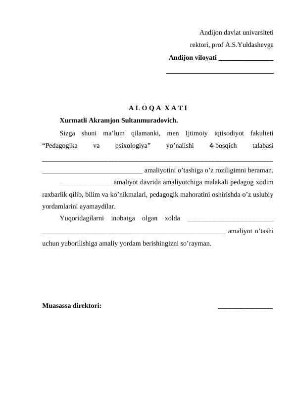 ALOQA XATI