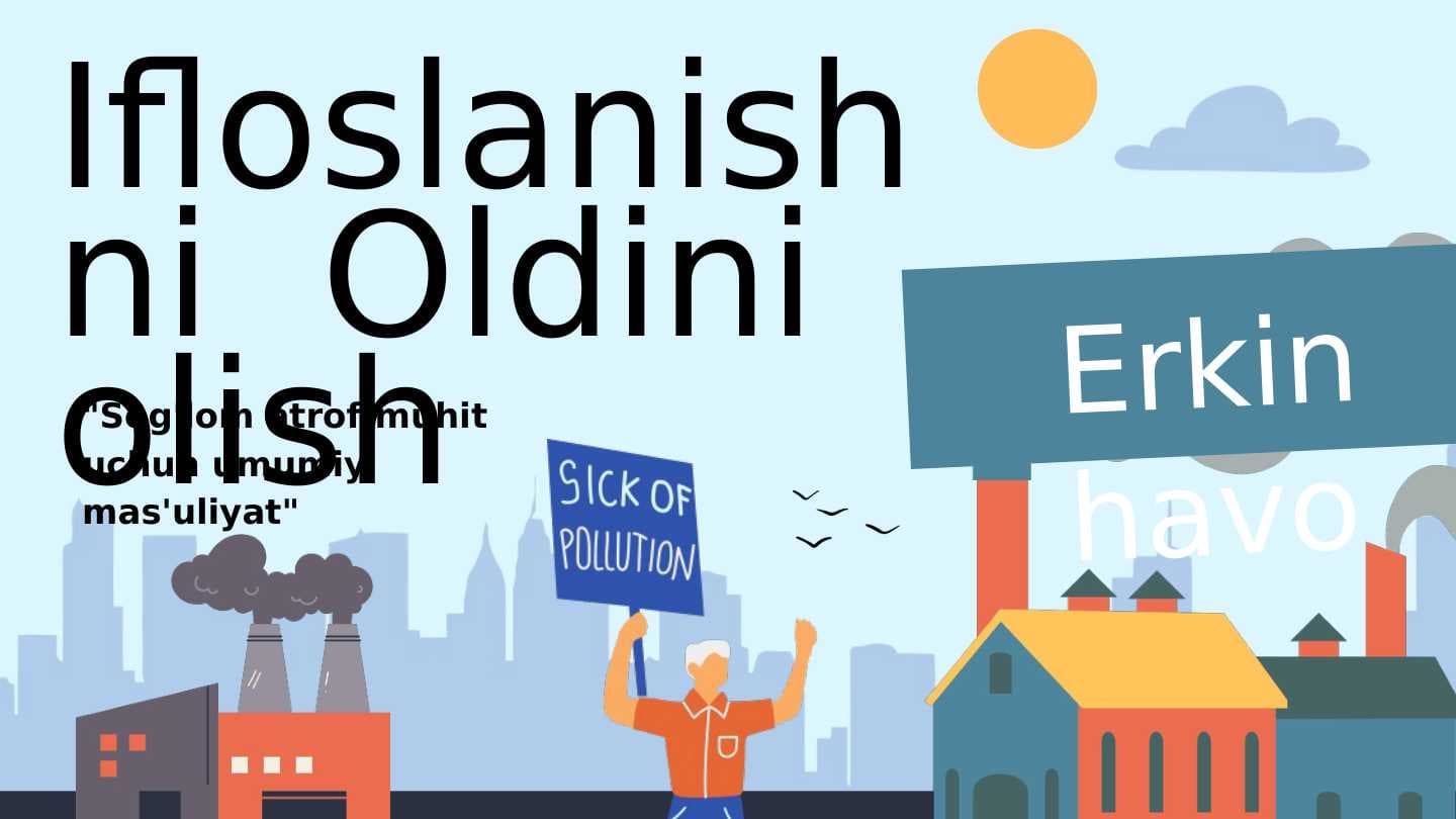 Ifloslanishni  Oldini olish