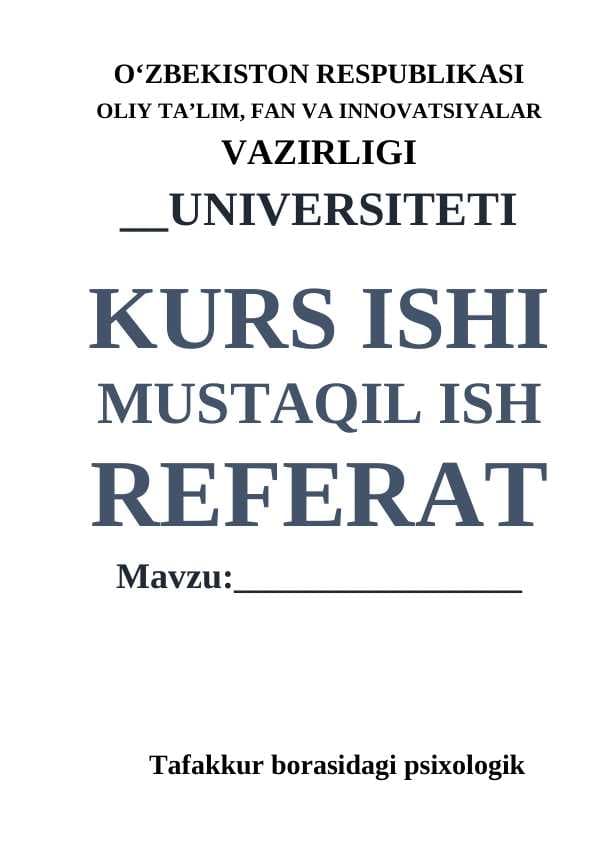 Tafakkur borasidagi psixologik nazariyalar