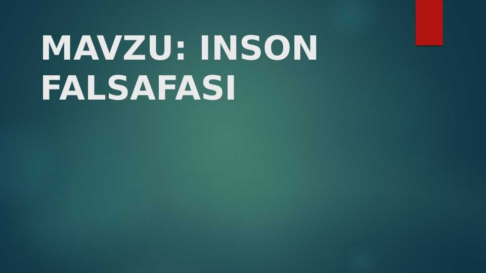 INSON FALSAFASI