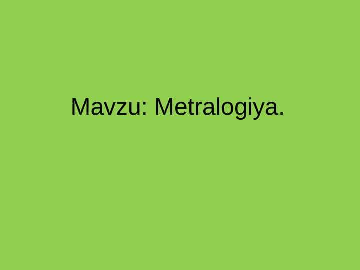Metralogiya