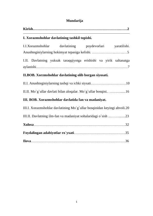 Xorzmshohlar davlatining olib borgan siyosati