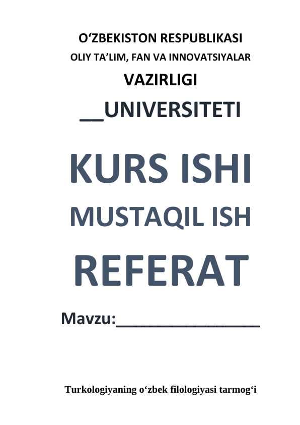 Turkologiyaning oʻzbek filologiyasi tarmogʻi