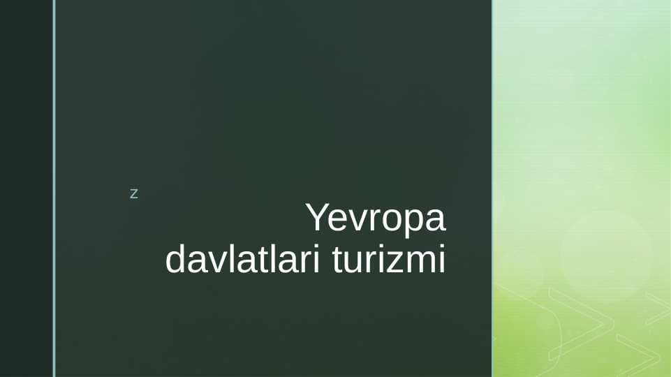 Yevropa davlatlari turizmi