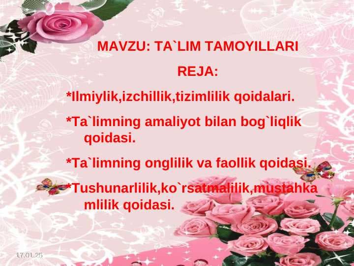 TA`LIM TAMOYILLARI