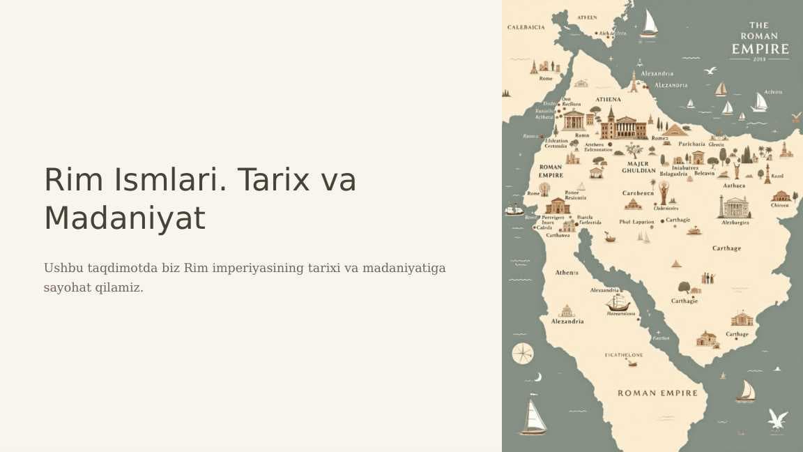 Rim ismlari. Tarix va Madaniyat