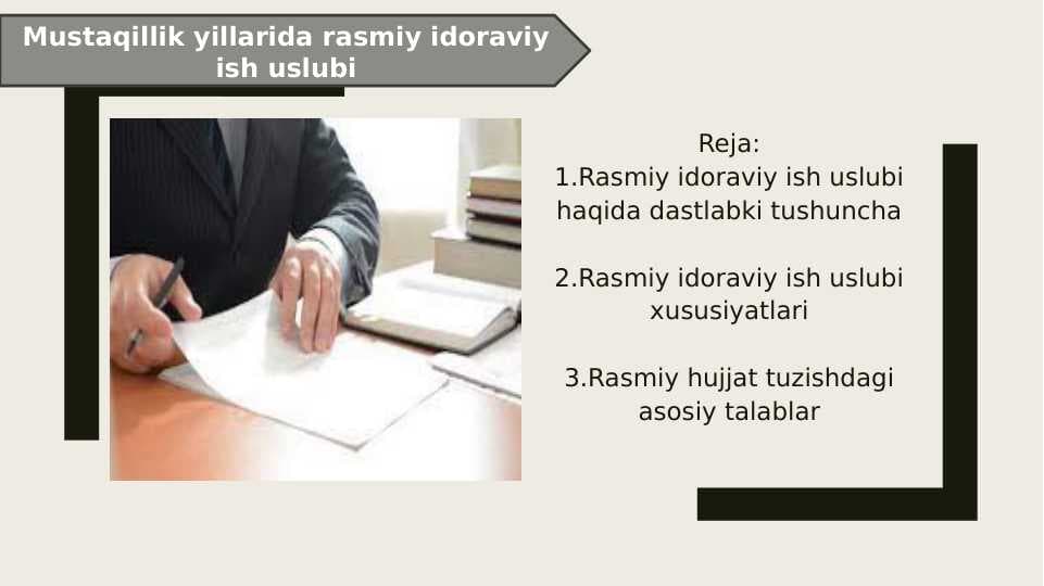 Mustaqillik yillarida rasmiy idoraviy ish uslubi 12.pptx