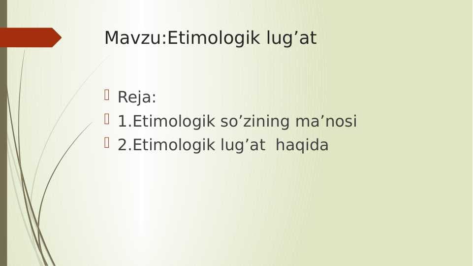 Etimologik lug’at