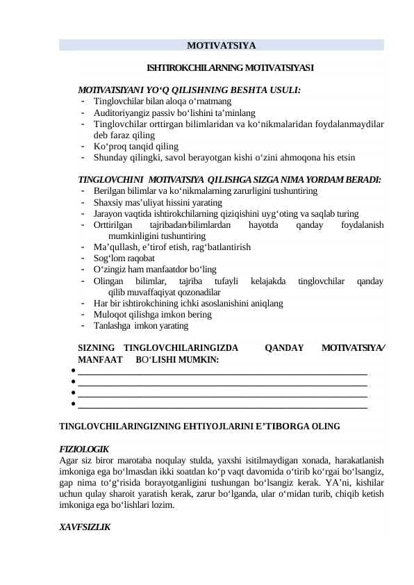 Motivatsiya
