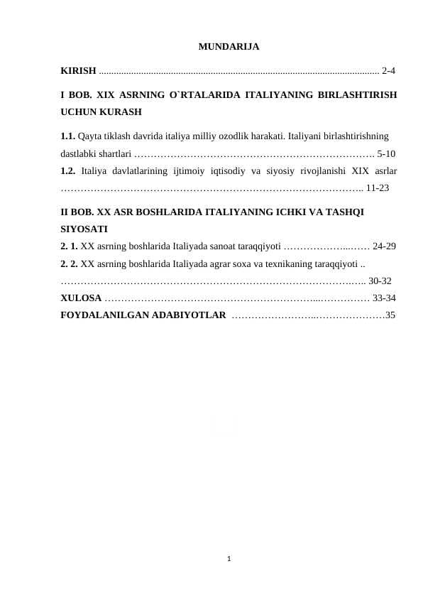 Italiyada milliy birlashish jarayonlari