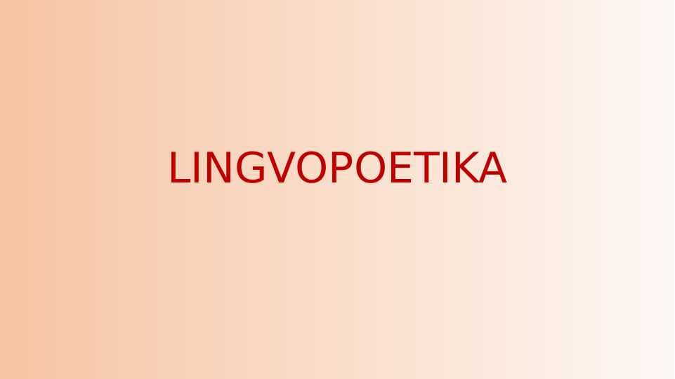 Lingvopoetika