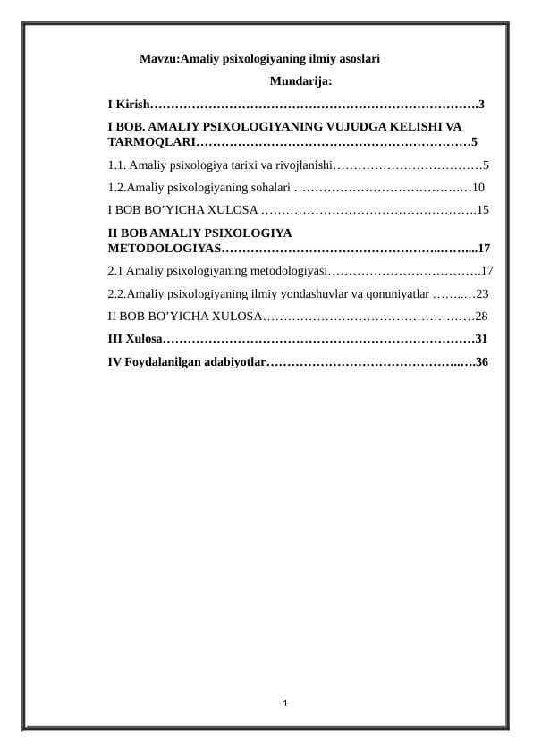 Amaliy psixologiyaning ilmiy asoslari 35 kurs ishi.docx