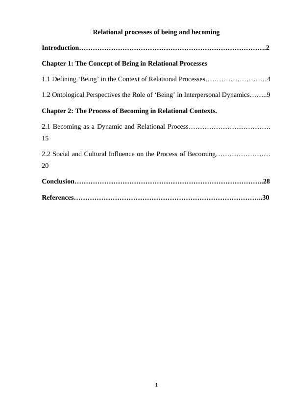 Relational processes of being and becoming