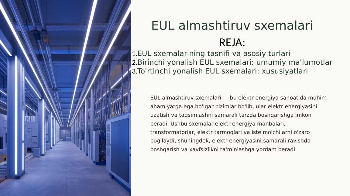 EUL almashtiruv sxemalari
