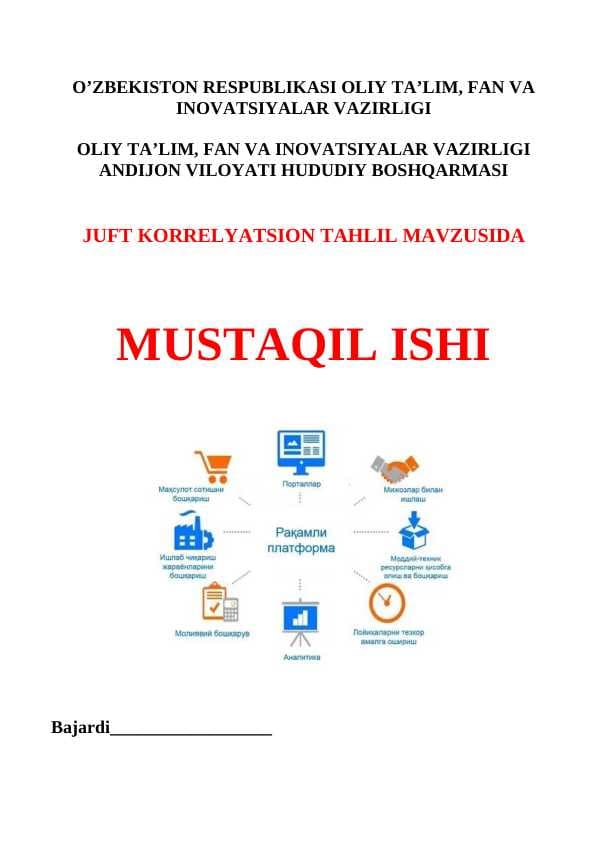 JUFT KORRELYATSION TAHLIL