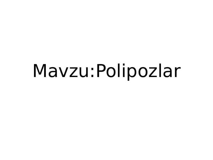 Polipozlar