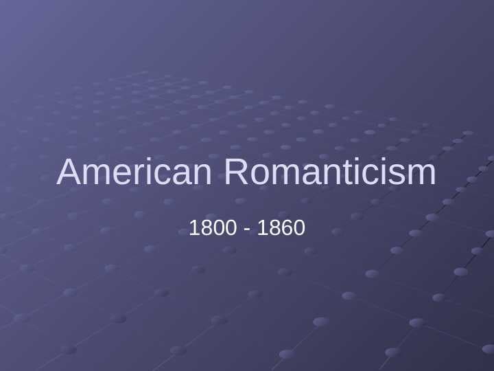 American Romanticism