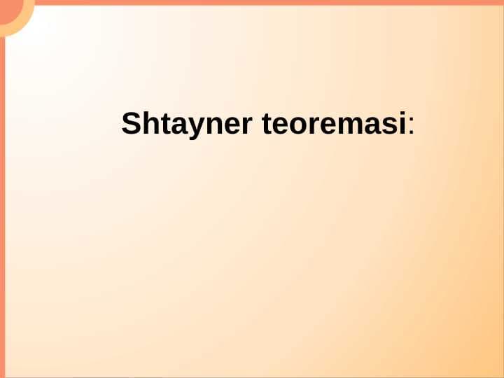 Shtayner teoremasi 2