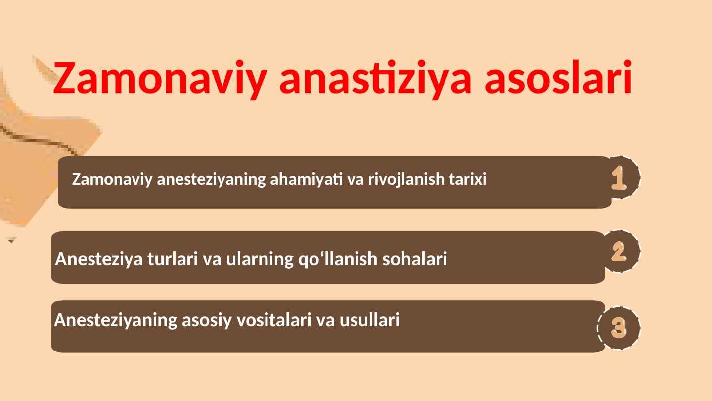 Zamonaviy anastiziya asoslari