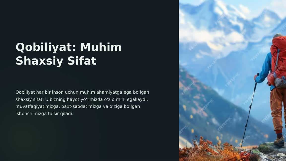 Qobiliyat: Muhim Shaxsiy Sifat