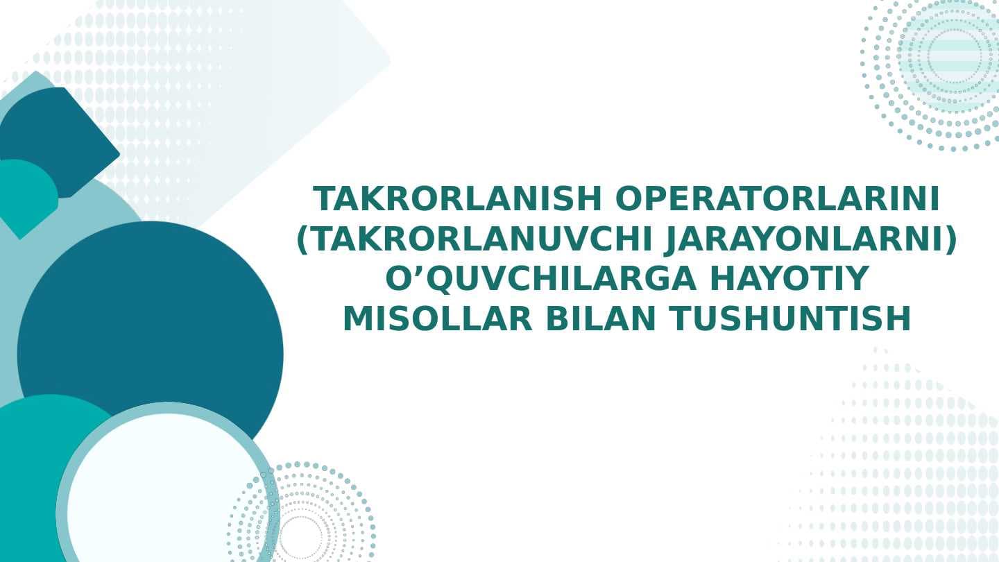 Python dasturlash tilida takrorlanish operatorlari