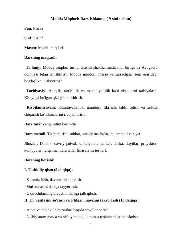 Modda Miqdori. dars ishlanma.docx