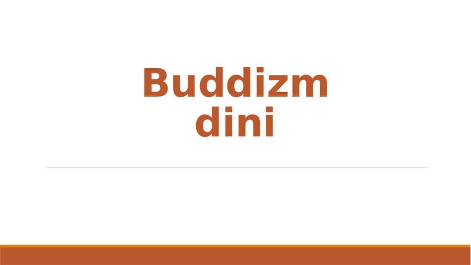Buddizm dini