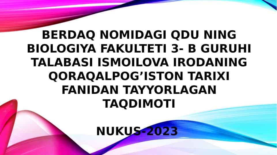 Zardushtiylik Dinining paydo bo’lishi va uning O’rta Osiyoda tarqalishi