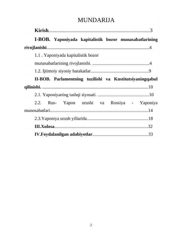 XIX ASR OXIRI XX ASR BOSHLARIDA YAPONIYA