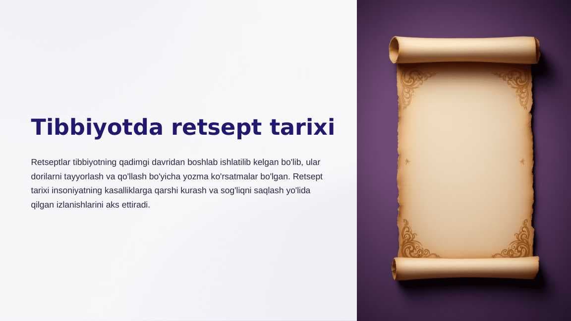 Tibbiyotda retsept tarixi