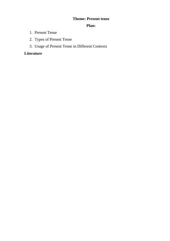 Present tense