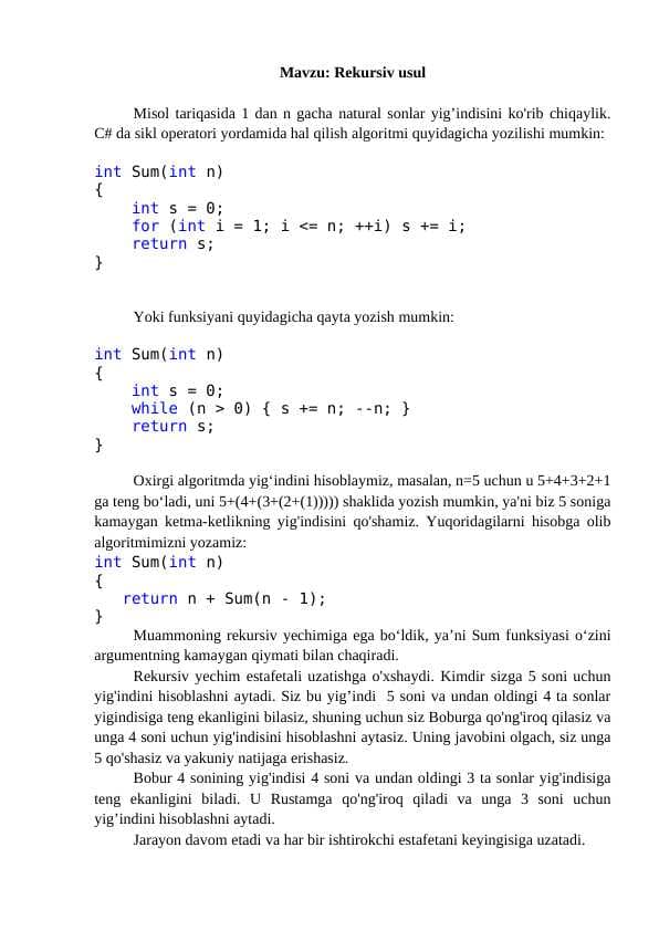 Rekursiv usul