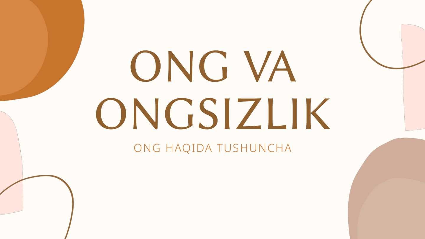 ONG VA ONGSIZLIK