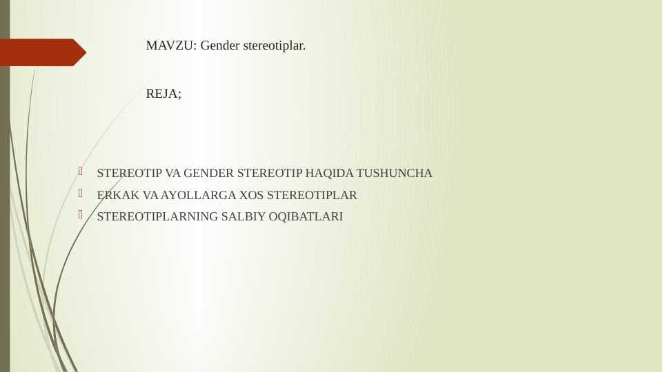 Gender stereotiplar.
