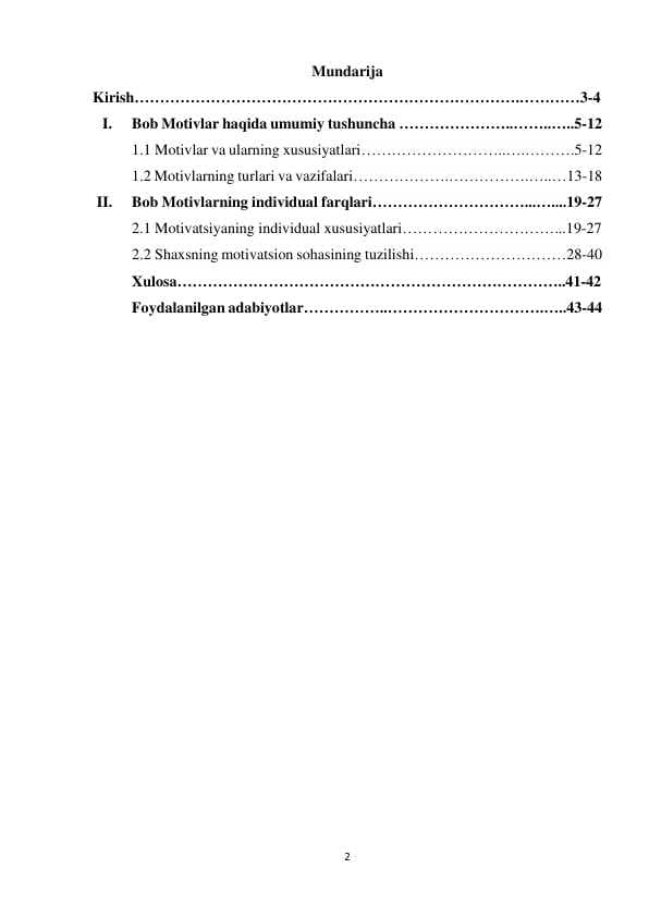 Motivlarning individual farqlari