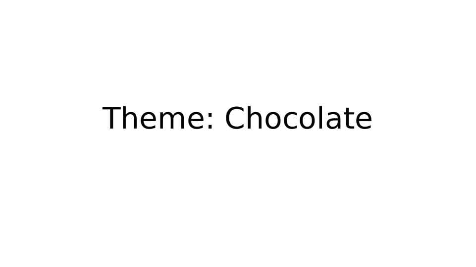 chocolate