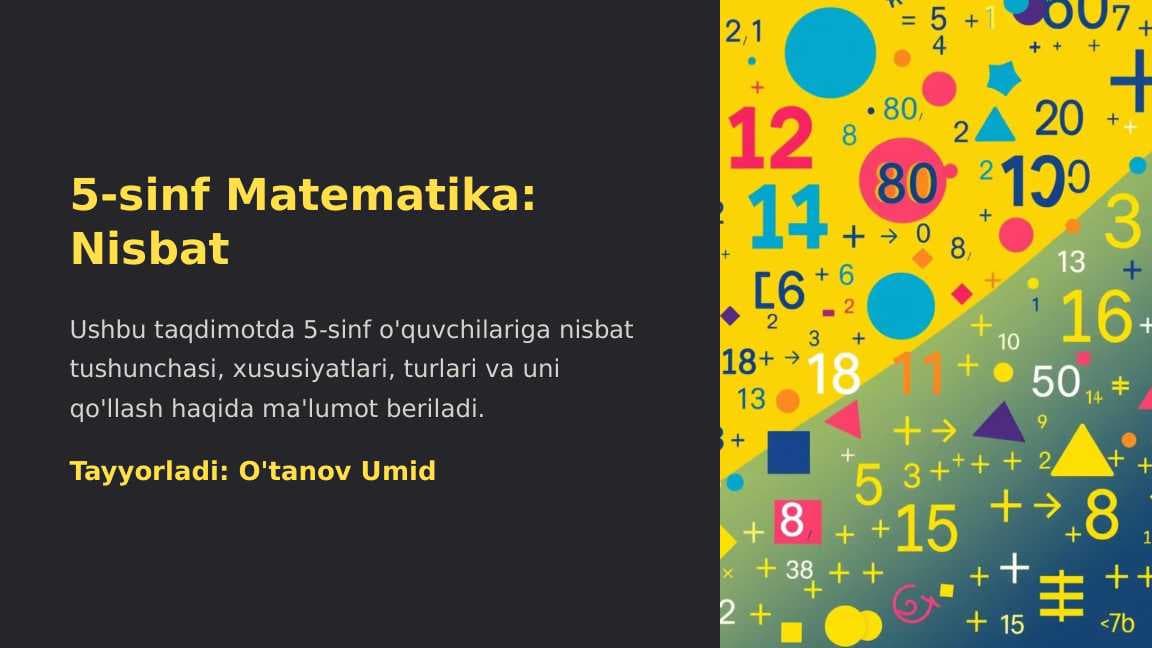 Nisbat tushunchasi slayd