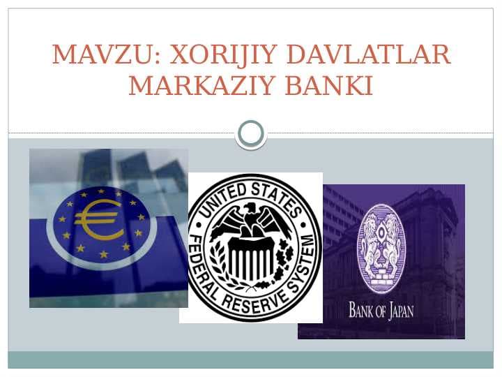 Xorijiy davlatlar Markaziy banki