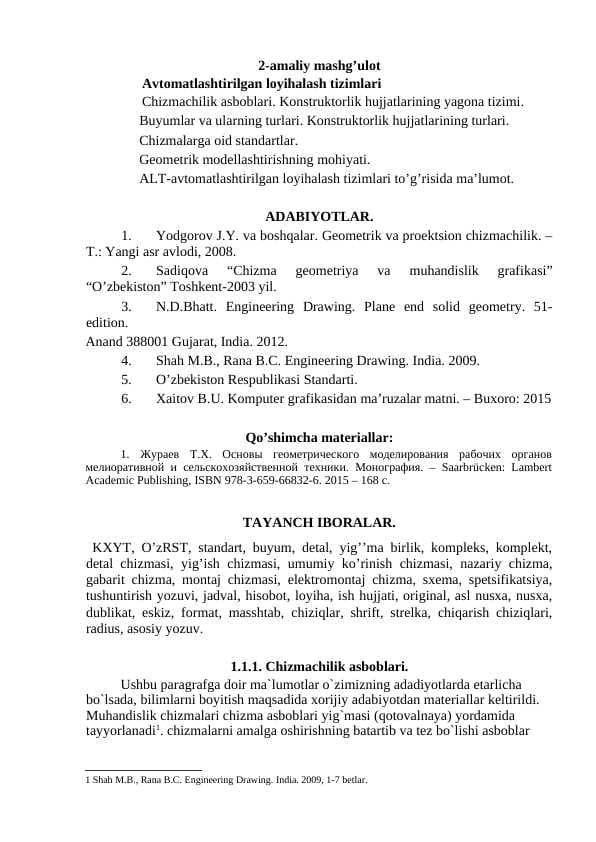 Avtomatlashtirilgan loyihalash tizimlari