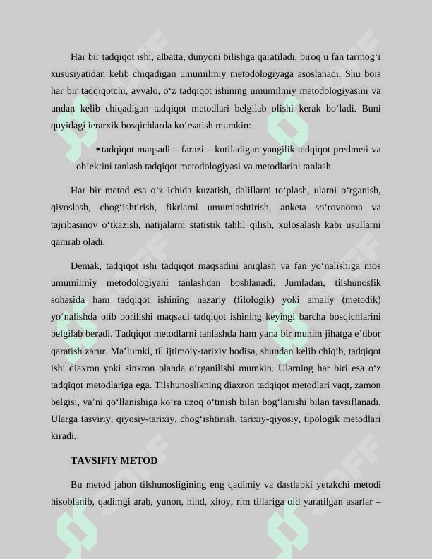 LINGVISTIK TADQIQOT METODLARI